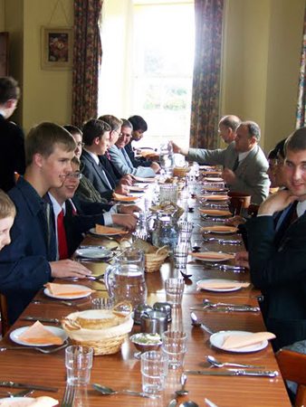 The meals and general program were held in the monastery guesthouse.